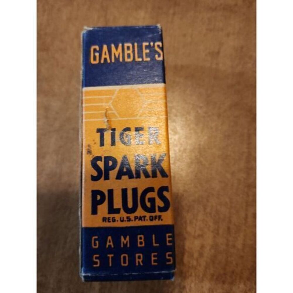 Vintage NOS TIGER Spark Plug T12* Original Box
